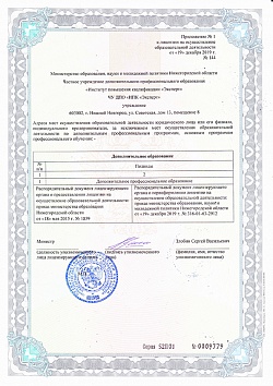 Лицензия Министерство образования, науки и молодежной политики стр.3